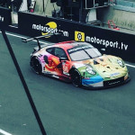 Porsche with colourful livery